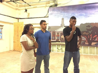 Grambling State University students Lanita Hughes, left, Brandon Evans and Travis Matthews survey damage in the television center in 2016. The center was first affected by a March 2015 flood that left two inches of water in the building. “Equipment was dried out and business resumed until March 2016, when 12 to 14 inches of water entered the building from above and below during the north Louisiana floods,” the News-Star in Monroe, La., reported. (Ashley Mott/News-Star)